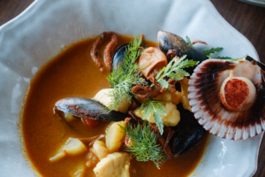 Seasonal dish at Reute Restaurant in Võsu