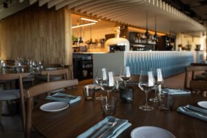 Warm and elegant interior of Reute Restaurant in Võsu